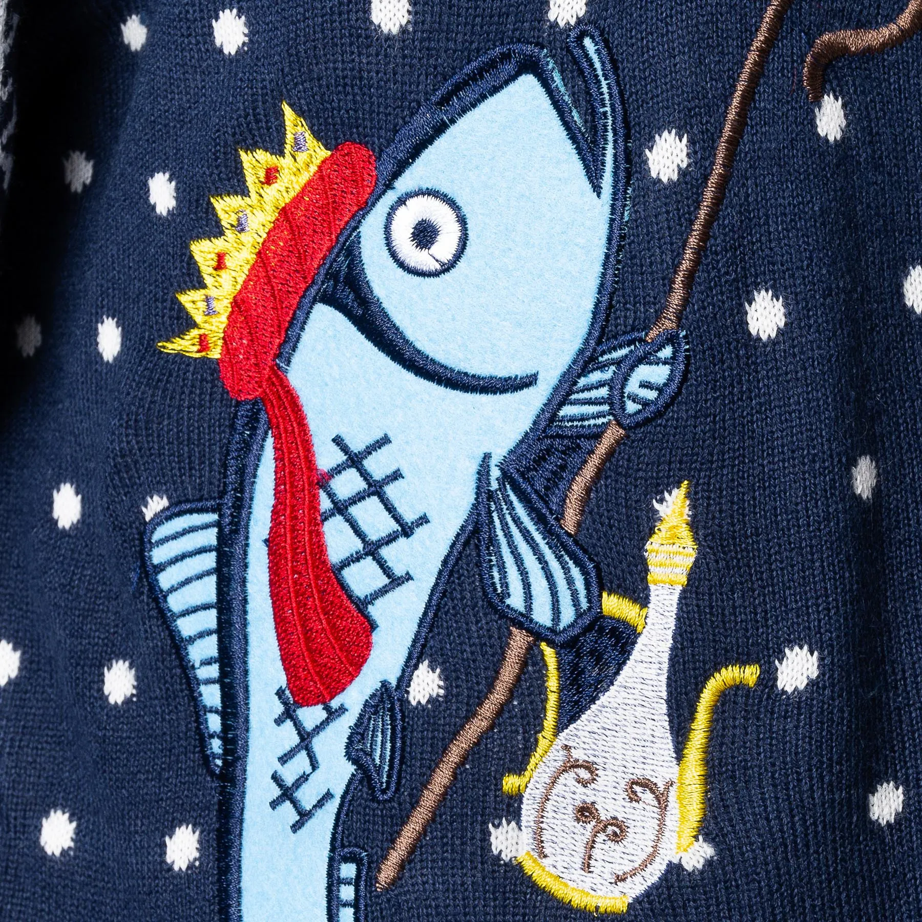 Men's Three Wise Fish Christmas Jumper