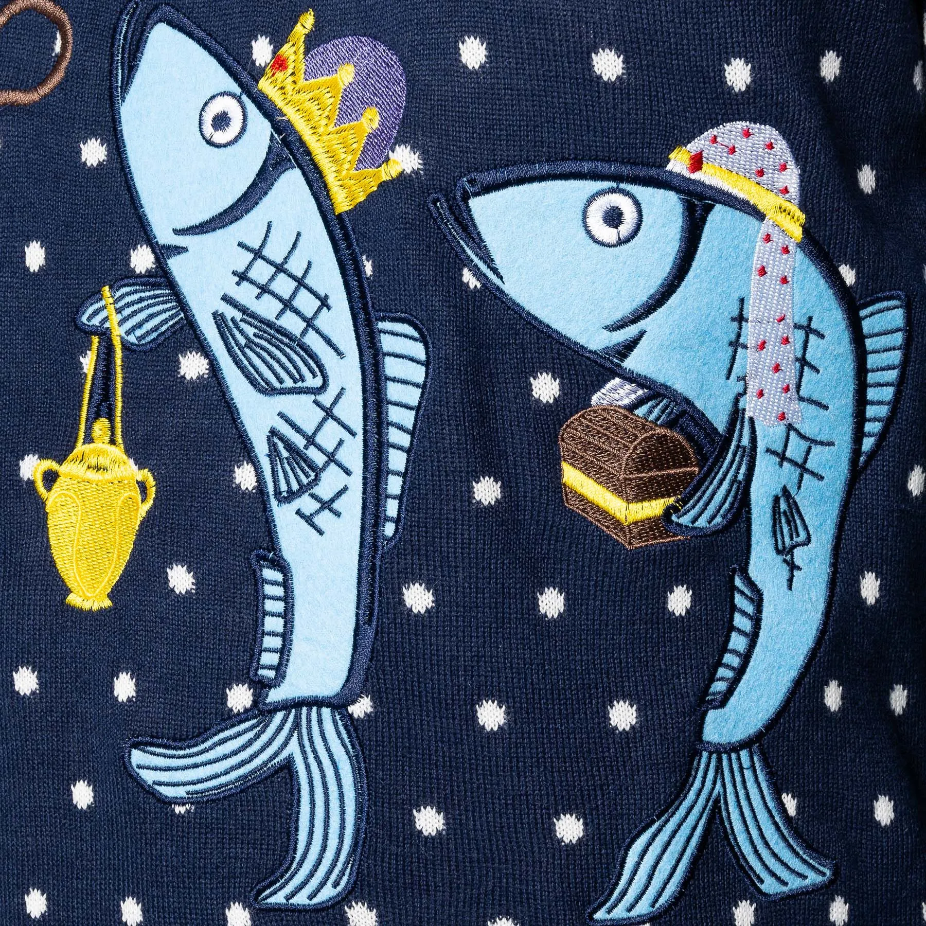 Men's Three Wise Fish Christmas Jumper