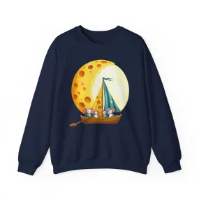 Mice and the Moon Made of Cheese - Unisex Heavy Blend Crewneck Sweatshirt