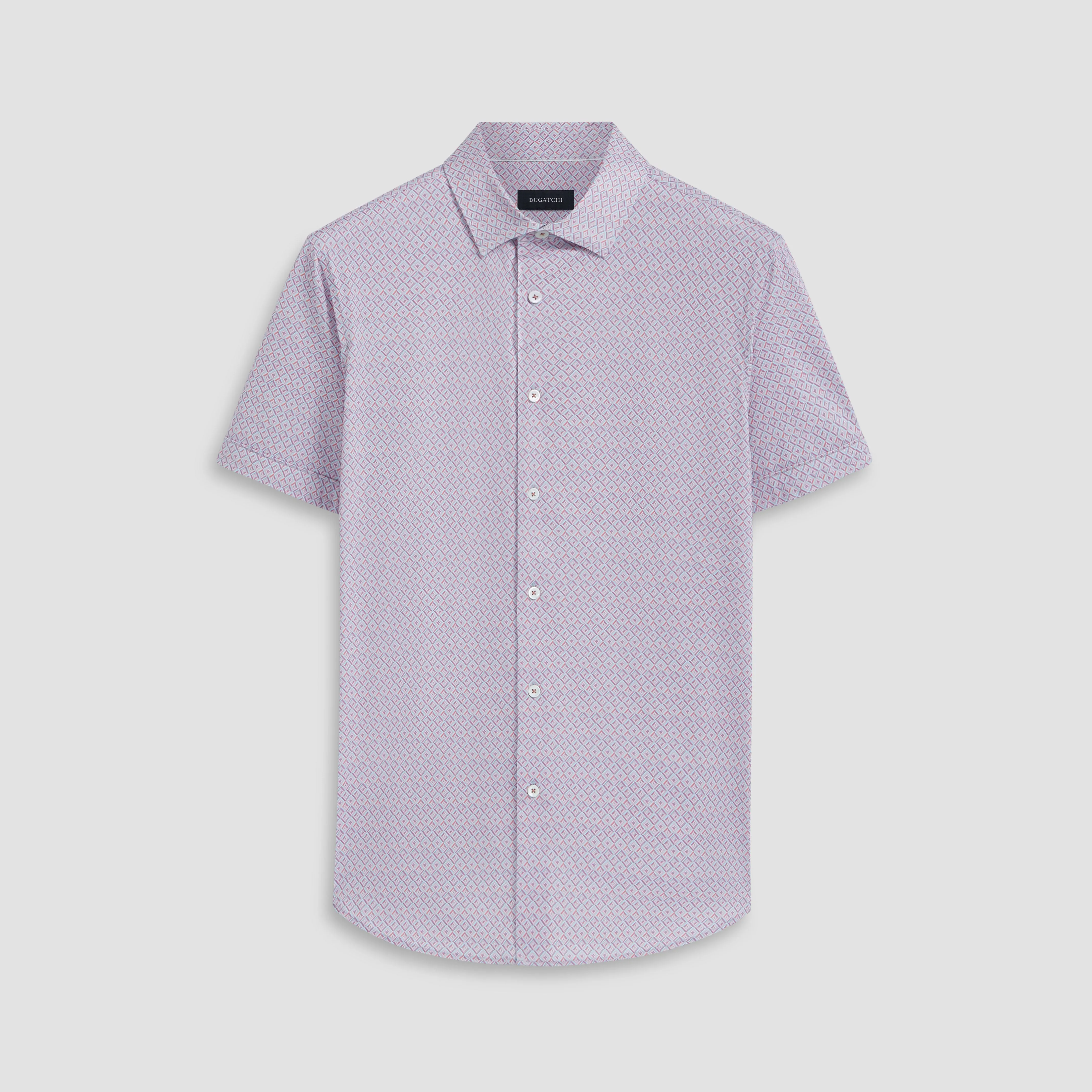 Miles Diamond Check OoohCotton Short Sleeve Shirt