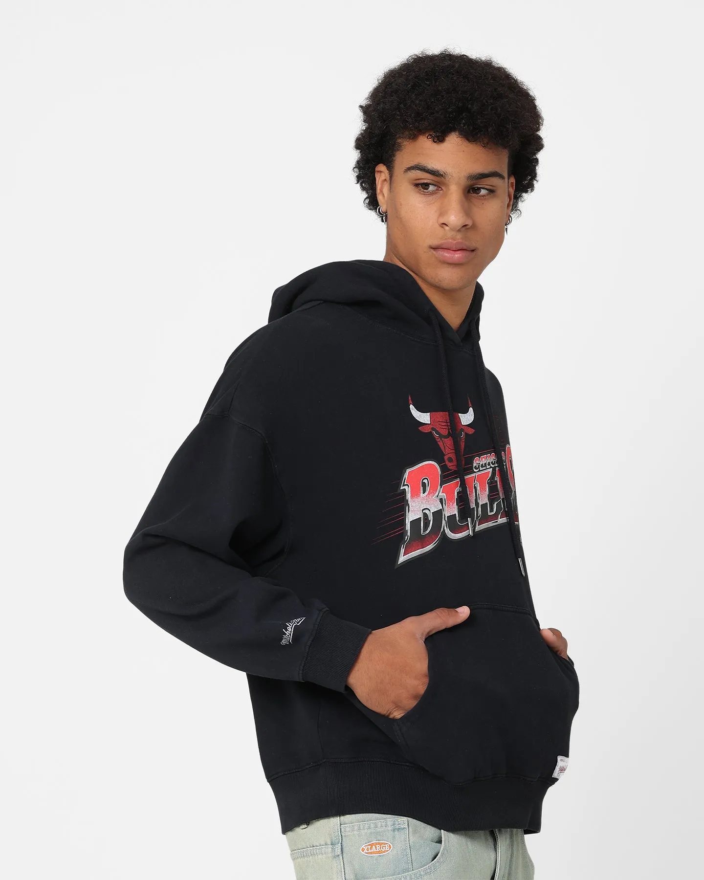 Mitchell & Ness Chicago Bulls Last Second Shot Hoodie Faded Black