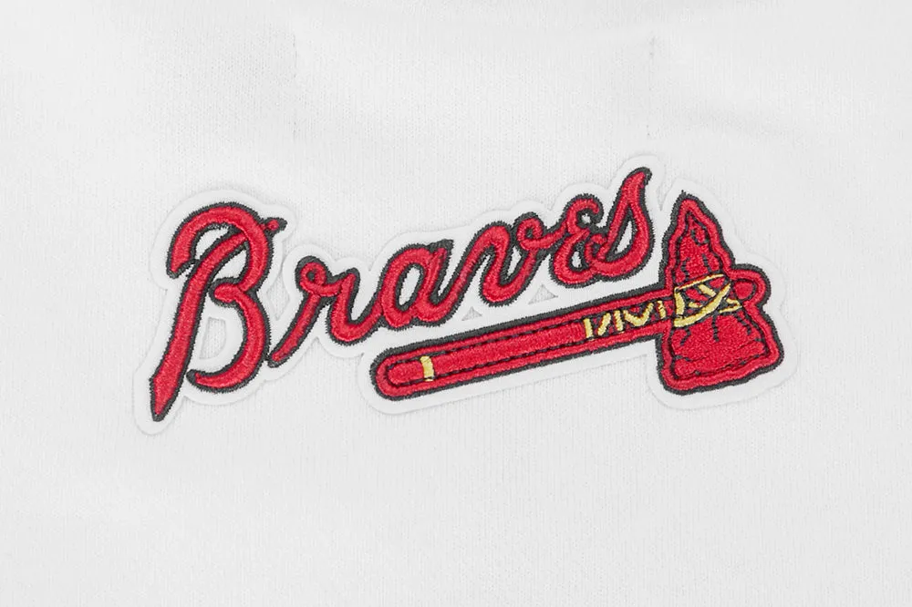 MLB ATLANTA BRAVES CLASSIC WOMEN'S CREWNECK (WHITE)