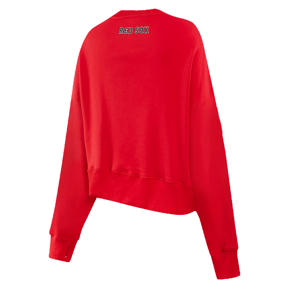 MLB BOSTON RED SOX CLASSIC WOMEN'S CREWNECK (RED)