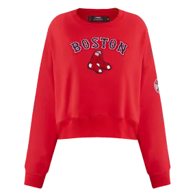 MLB BOSTON RED SOX CLASSIC WOMEN'S CREWNECK (RED)