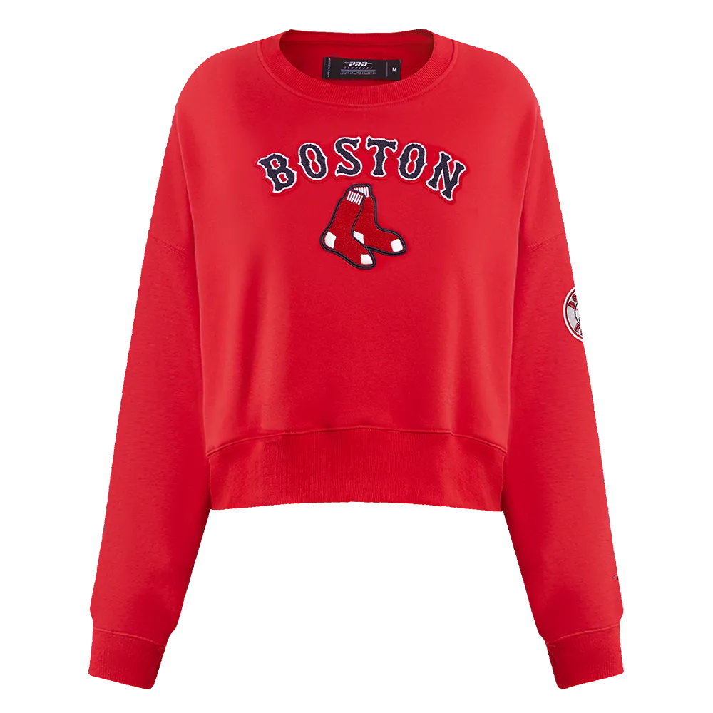 MLB BOSTON RED SOX CLASSIC WOMEN'S CREWNECK (RED)