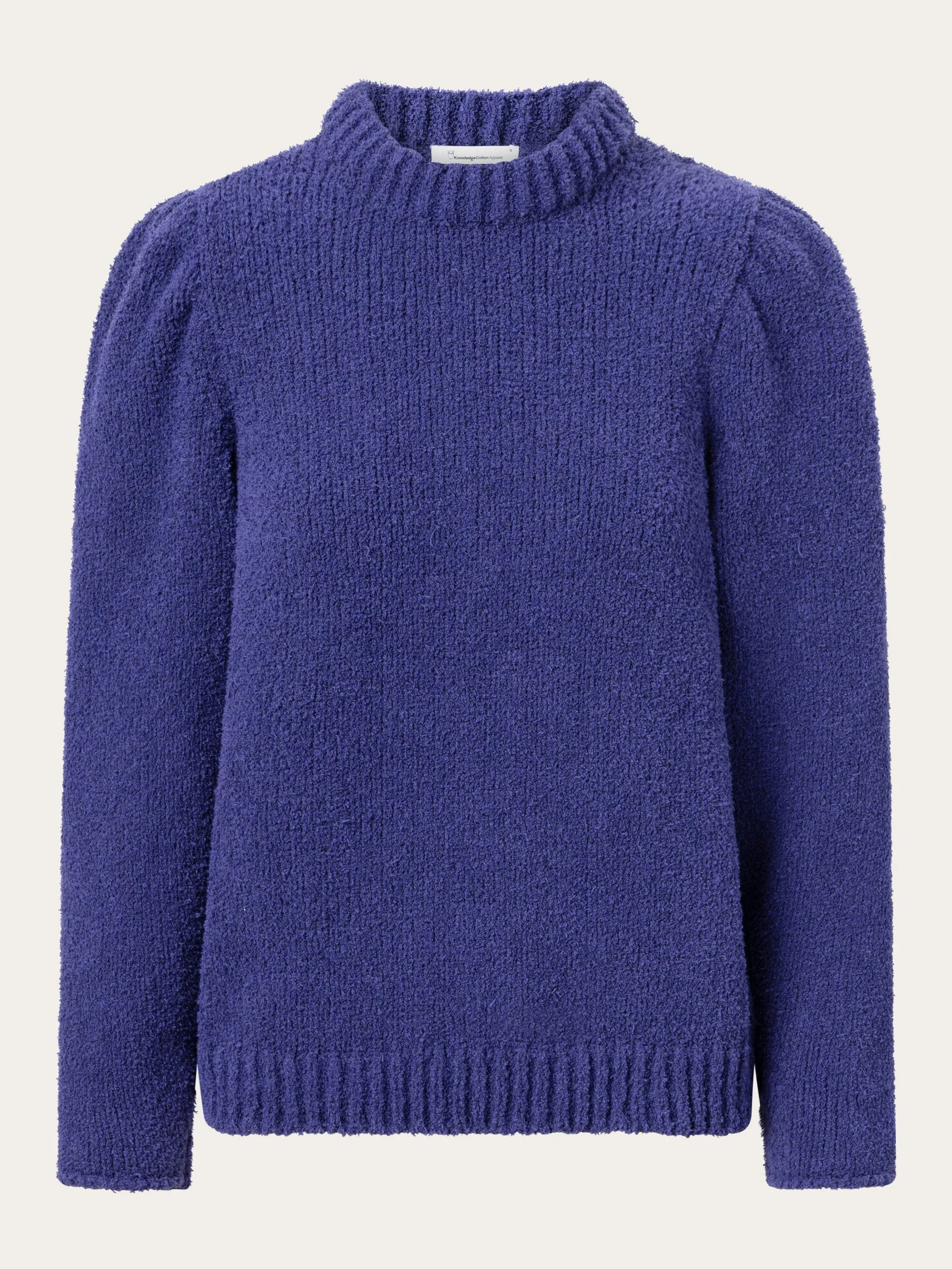 Mouline puff sleeve crew neck - Deep Purple