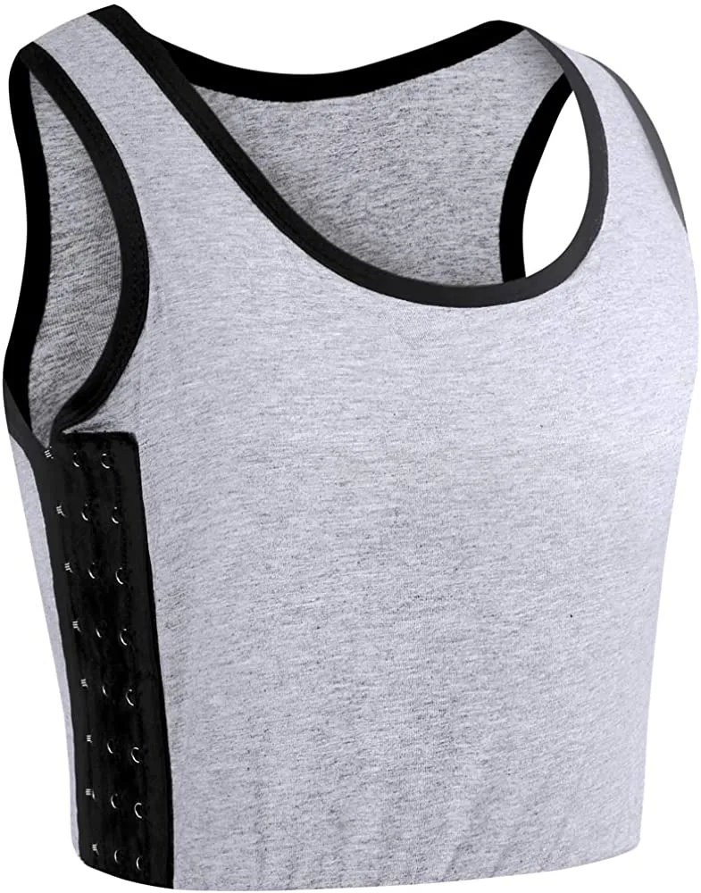 MRIMIN FTM Transgender Tomboy Breathable Cotton Elastic Band Colors Chest Vest Binder Tank Top