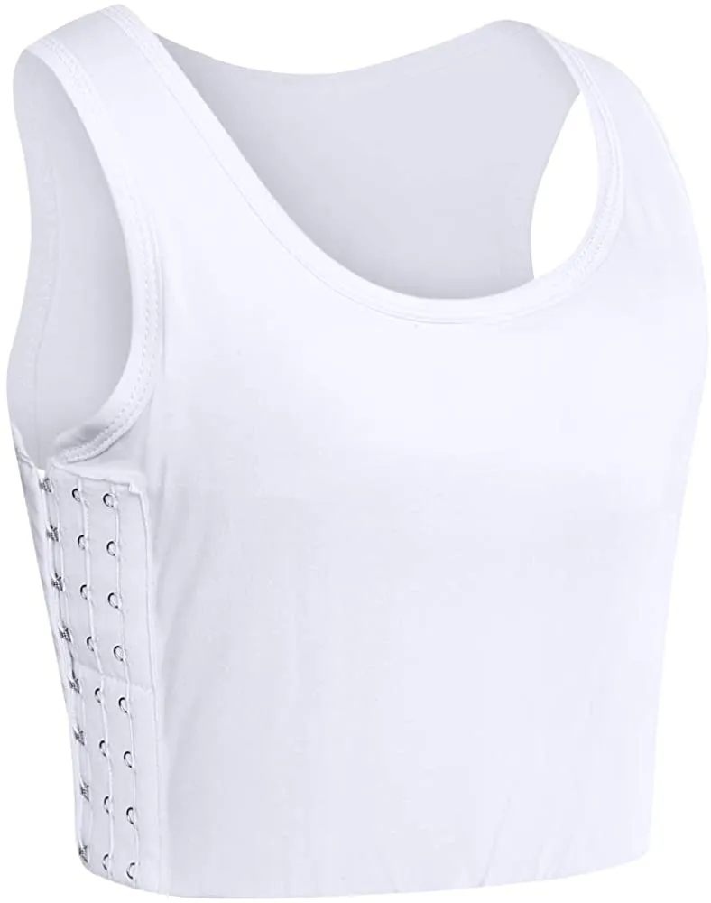 MRIMIN FTM Transgender Tomboy Breathable Cotton Elastic Band Colors Chest Vest Binder Tank Top