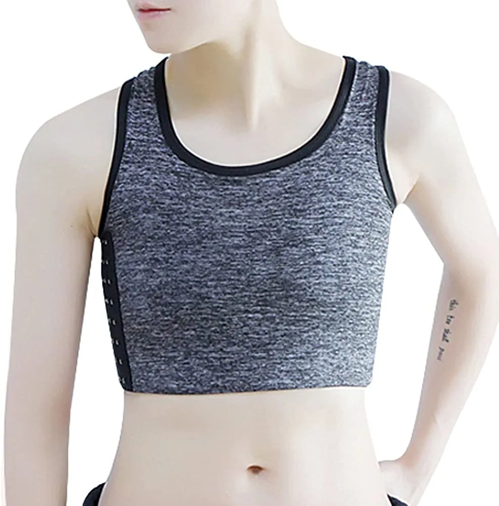 MRIMIN FTM Transgender Tomboy Breathable Cotton Elastic Band Colors Chest Vest Binder Tank Top