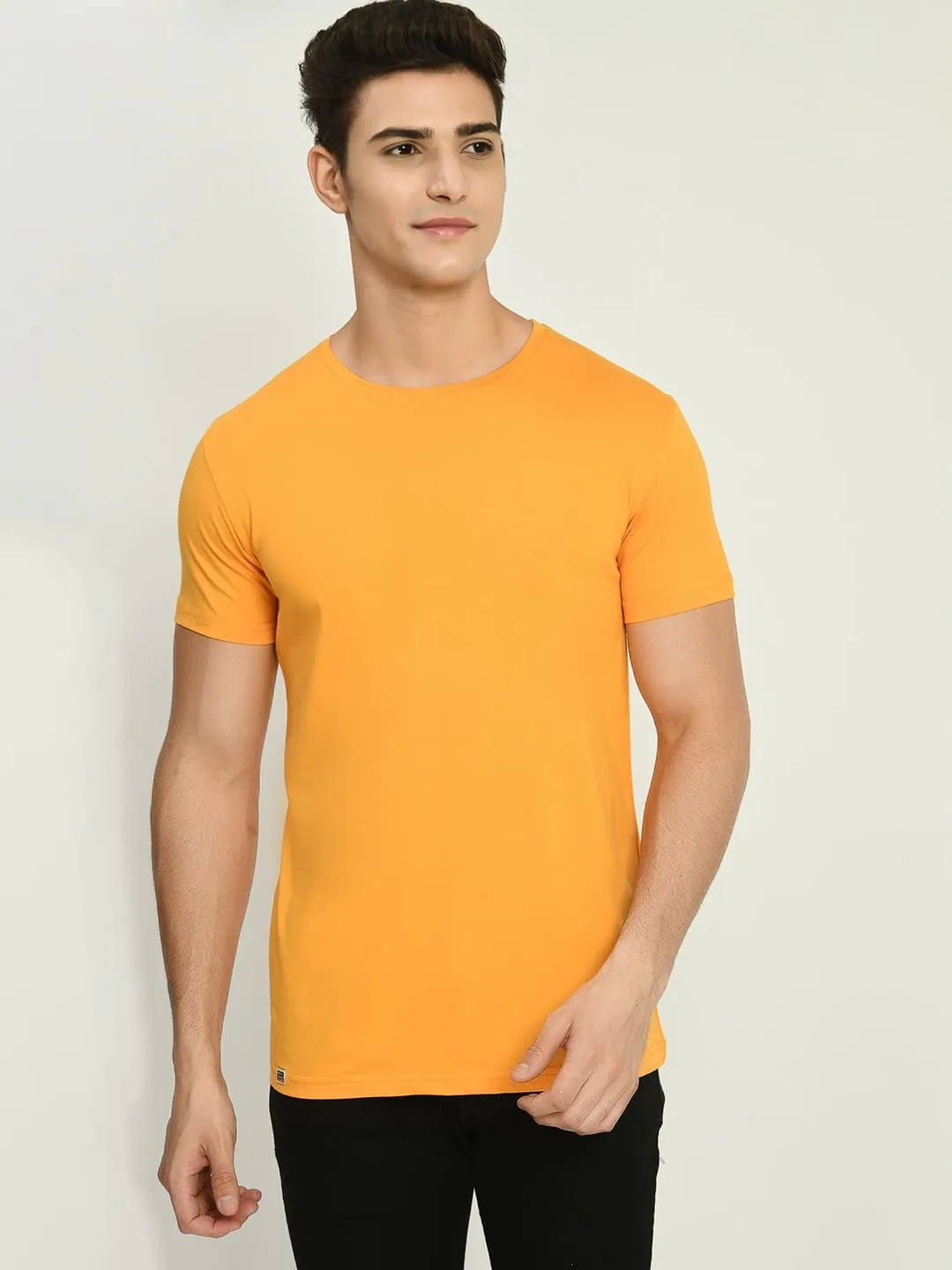 Mustard Yellow Crew Neck T-Shirt