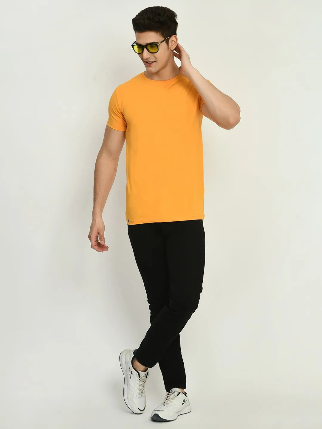 Mustard Yellow Crew Neck T-Shirt