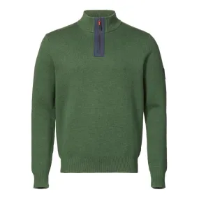 Musto Salcombe Zip Neck Mens Knit Jumper - Garden Topiary