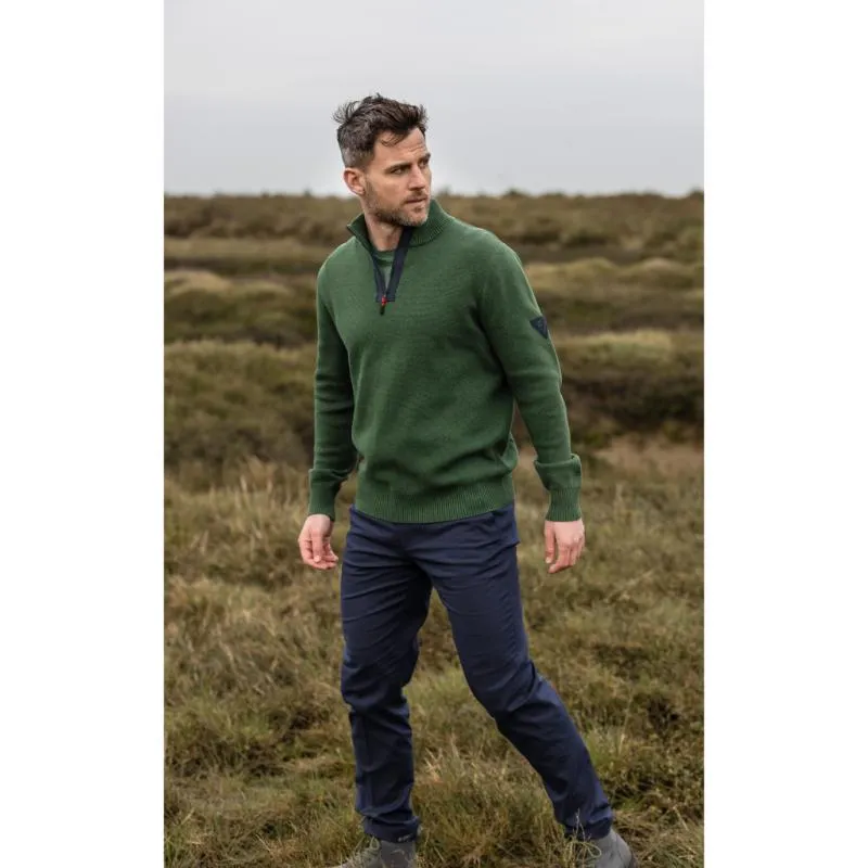 Musto Salcombe Zip Neck Mens Knit Jumper - Garden Topiary