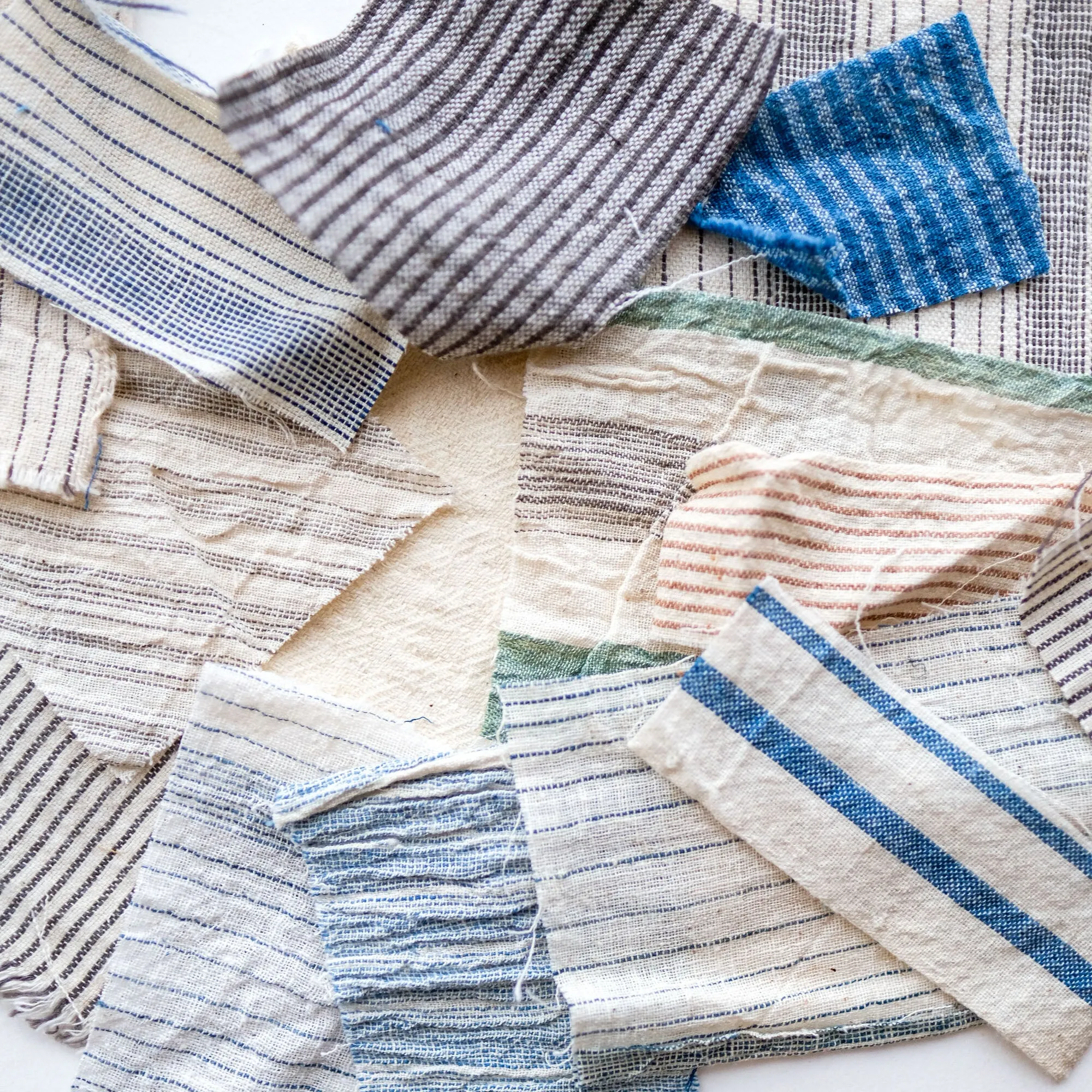 Naturally-dyed Handwoven Fabric Scrappy Bundle