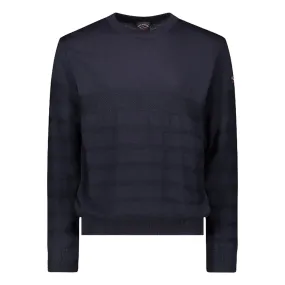 Navy Wool Crewneck Jumper