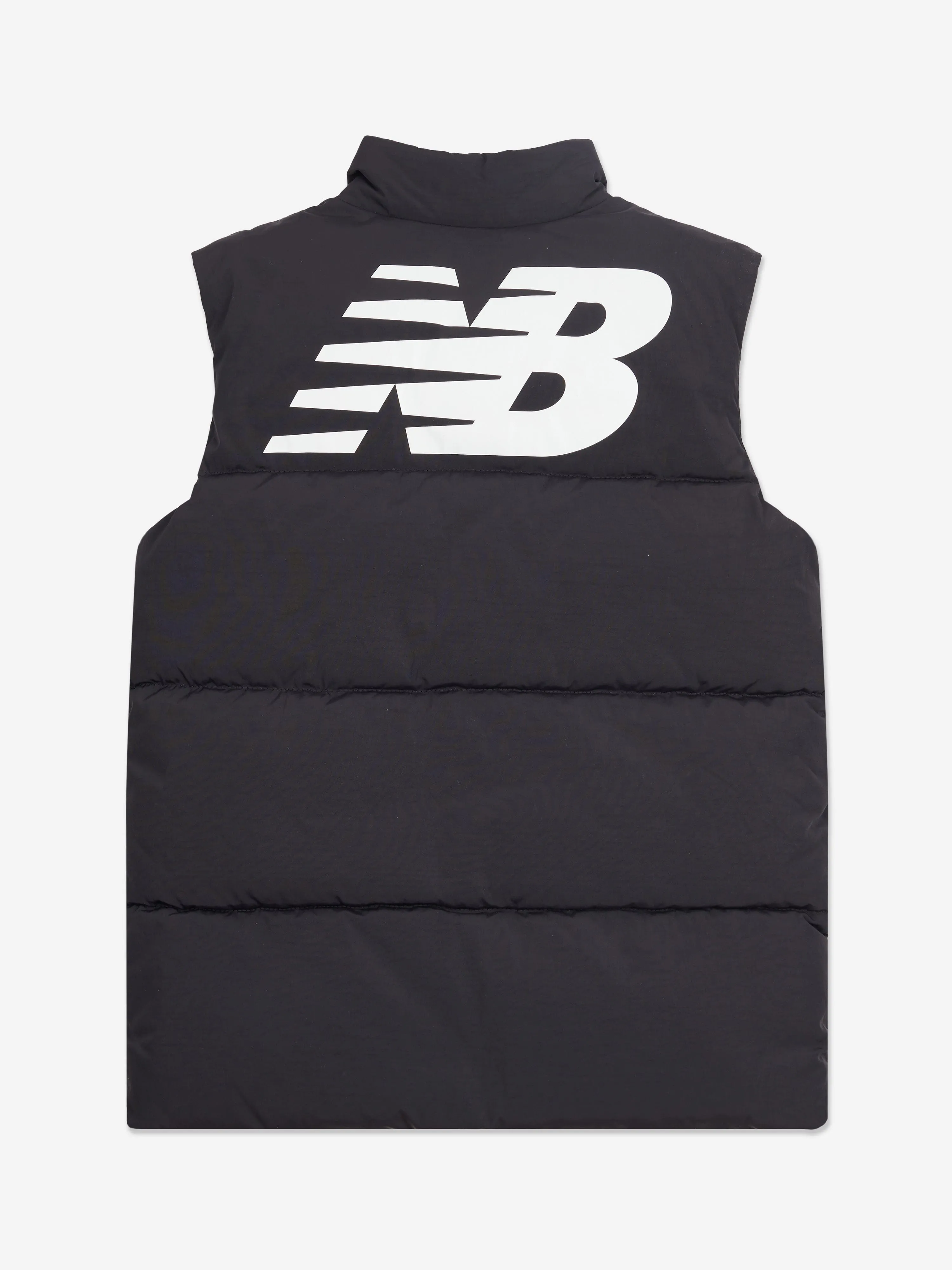 New Balance Boys Logo Quilted Gilet in Black