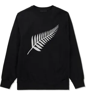 New Zealand Pride Silver Fern Rugby Chest Mens Crewneck Sweatshirt