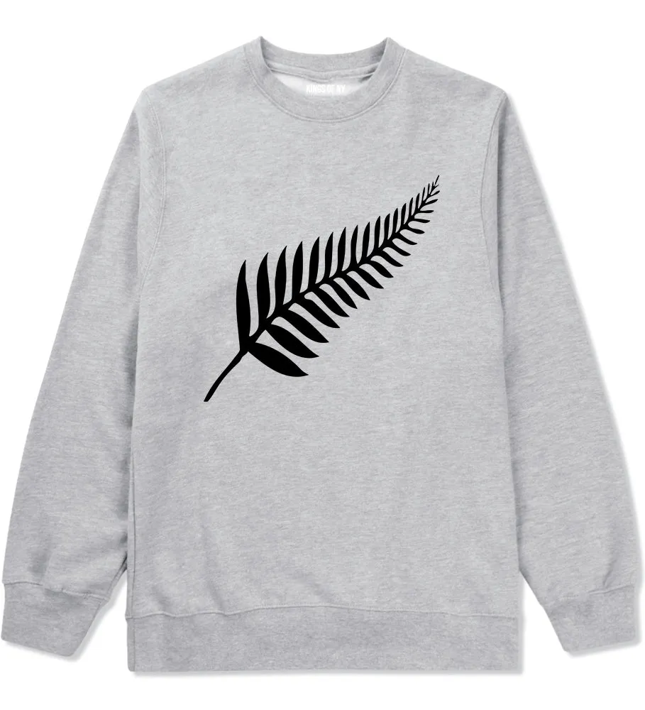 New Zealand Pride Silver Fern Rugby Chest Mens Crewneck Sweatshirt