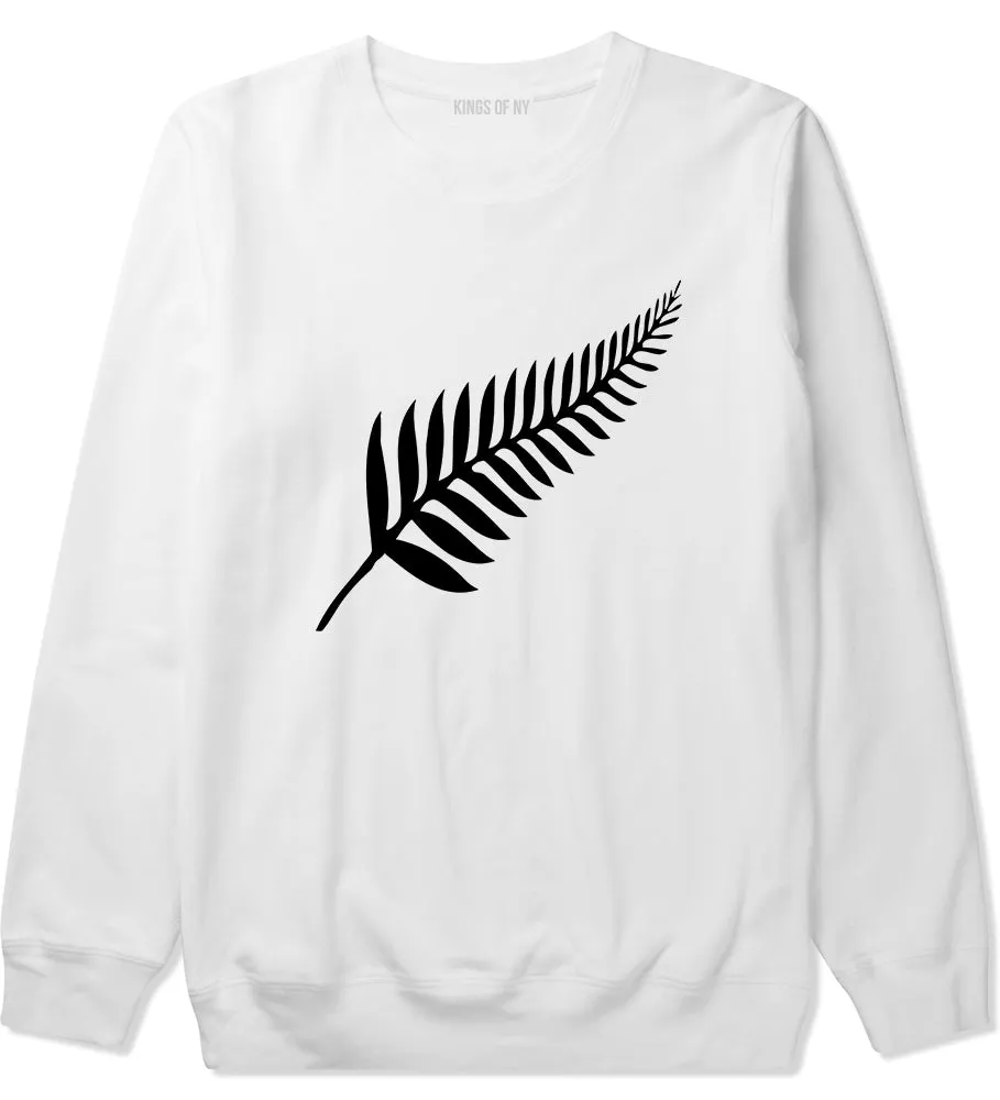 New Zealand Pride Silver Fern Rugby Chest Mens Crewneck Sweatshirt