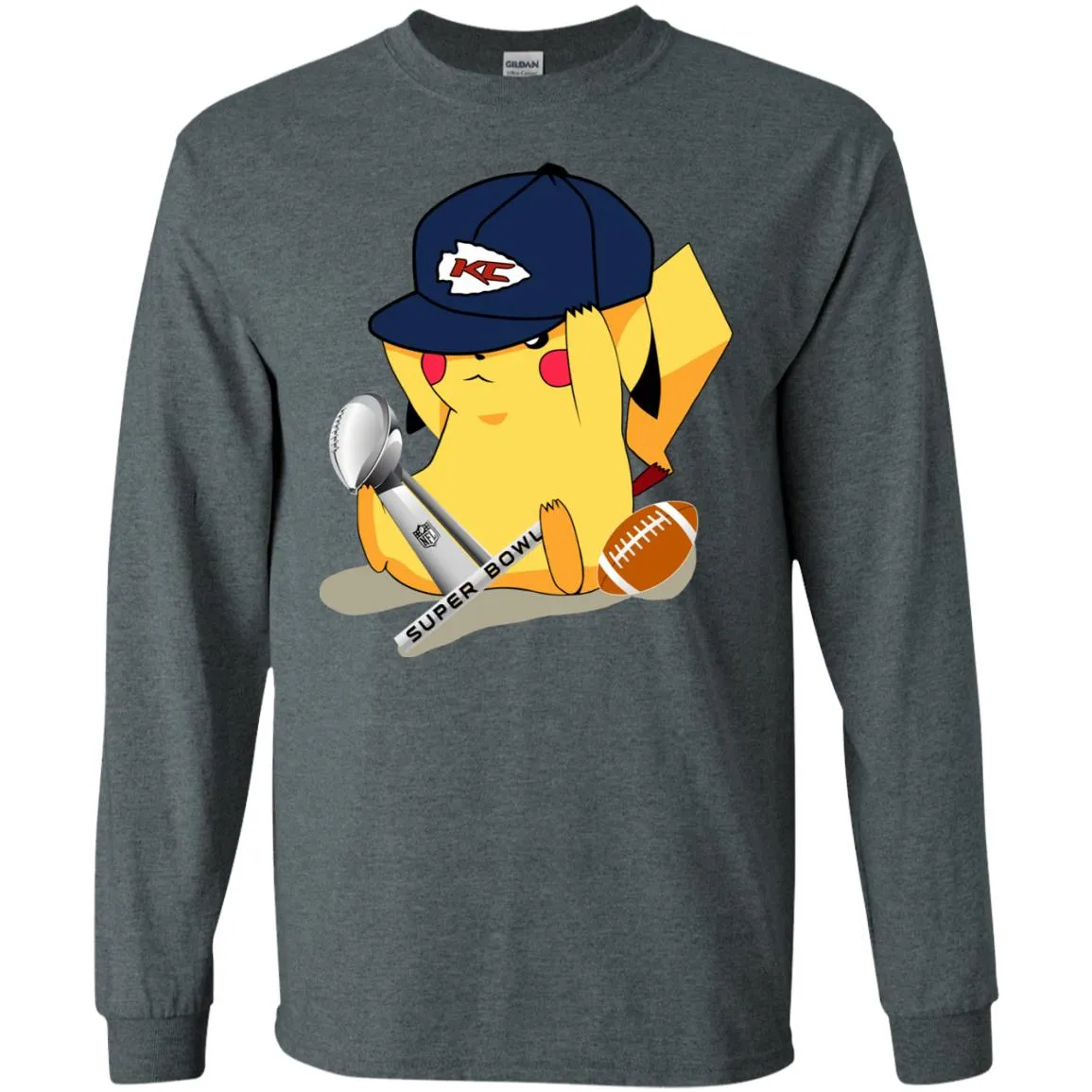 Nfl – Kansas City Chiefs Pikachu Super Bowl 2019 Football Men Long Sleeve Shirt