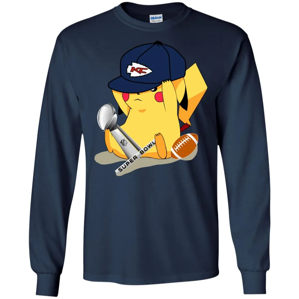 Nfl – Kansas City Chiefs Pikachu Super Bowl 2019 Football Men Long Sleeve Shirt