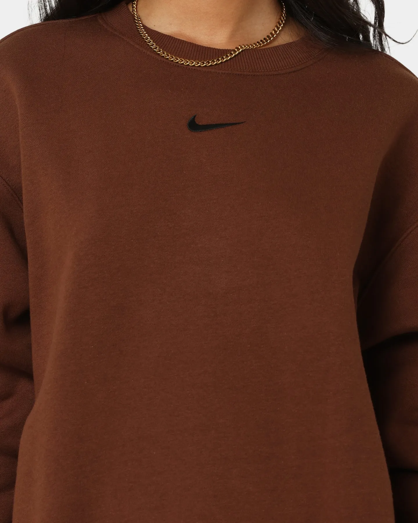 Nike Women's Nike Sportswear Style Fleece Oversized Crewneck Cacao Wow