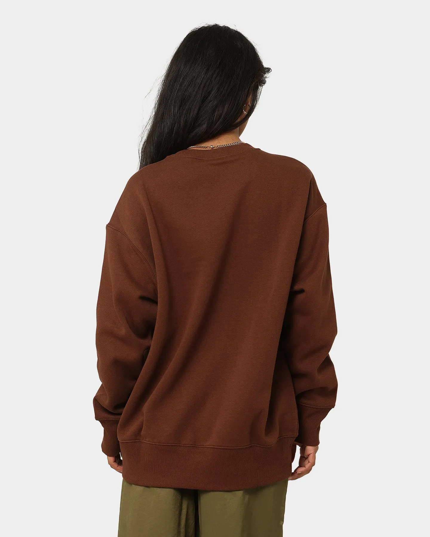 Nike Women's Nike Sportswear Style Fleece Oversized Crewneck Cacao Wow