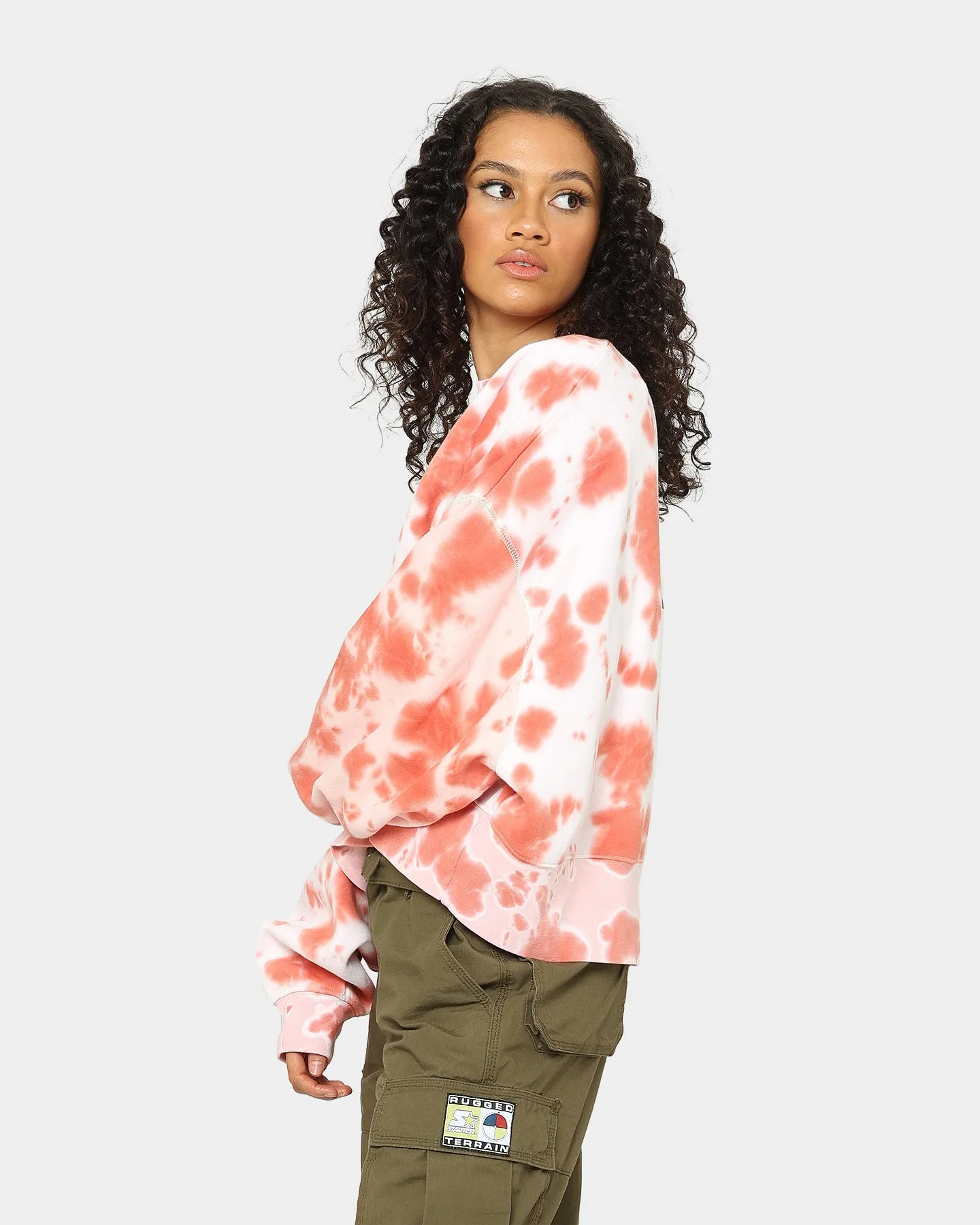 Nike Women's Sportswear Oversized Fleece Tie-Dye Crewneck Atmosphere