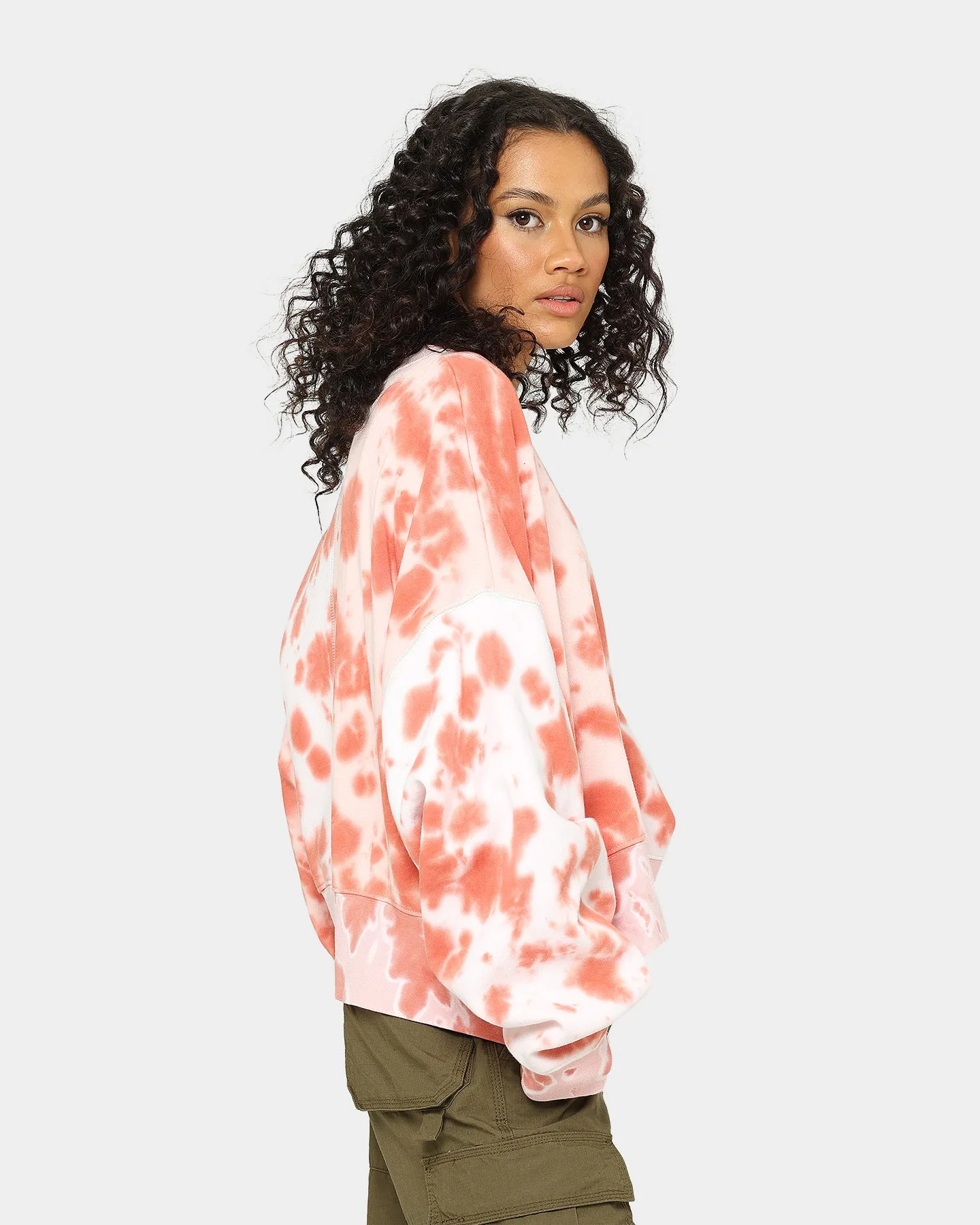 Nike Women's Sportswear Oversized Fleece Tie-Dye Crewneck Atmosphere