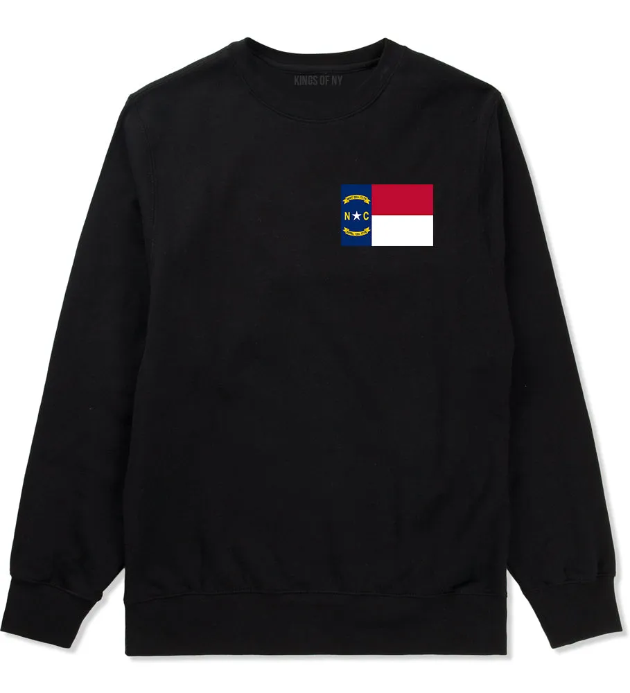 North Carolina State Flag NC Chest Mens Crewneck Sweatshirt