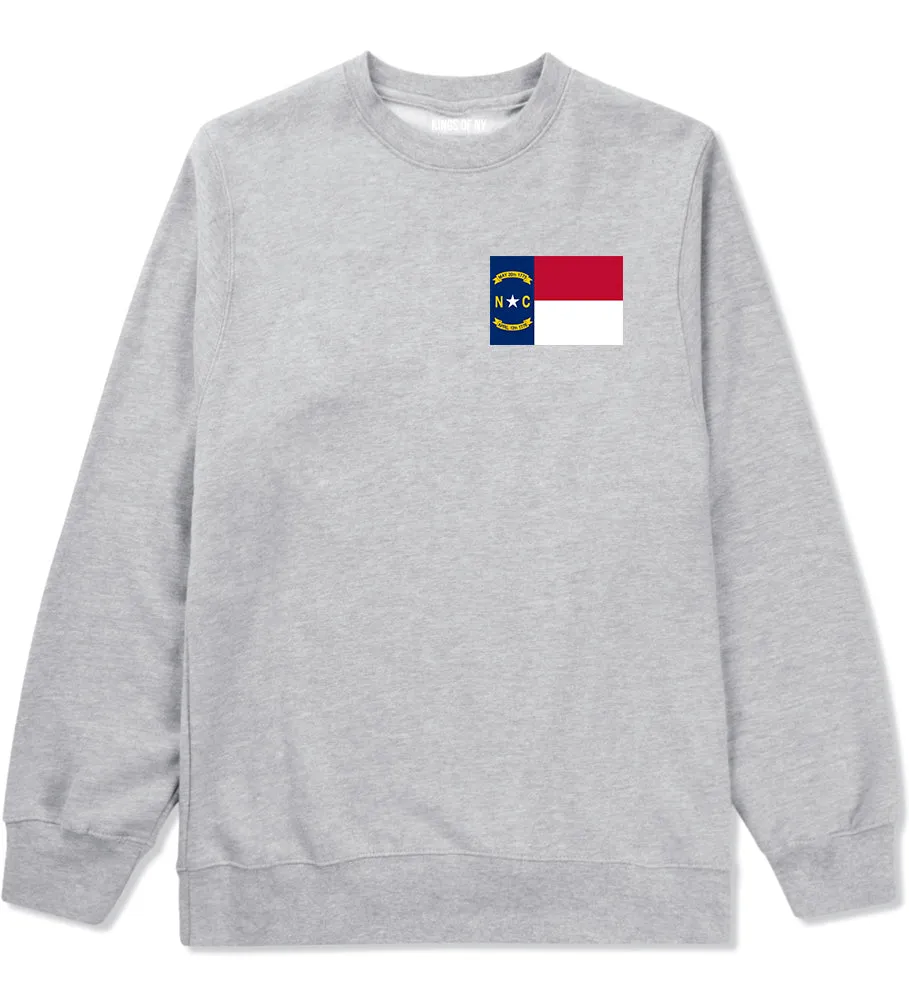 North Carolina State Flag NC Chest Mens Crewneck Sweatshirt