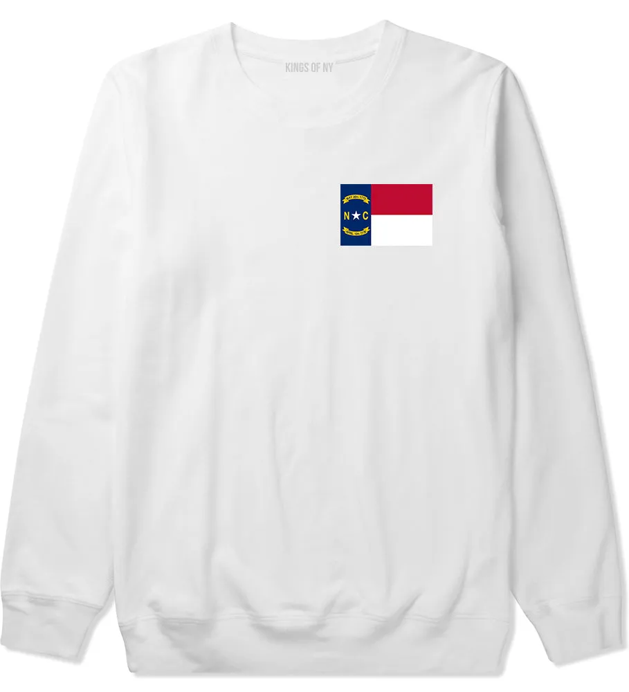 North Carolina State Flag NC Chest Mens Crewneck Sweatshirt