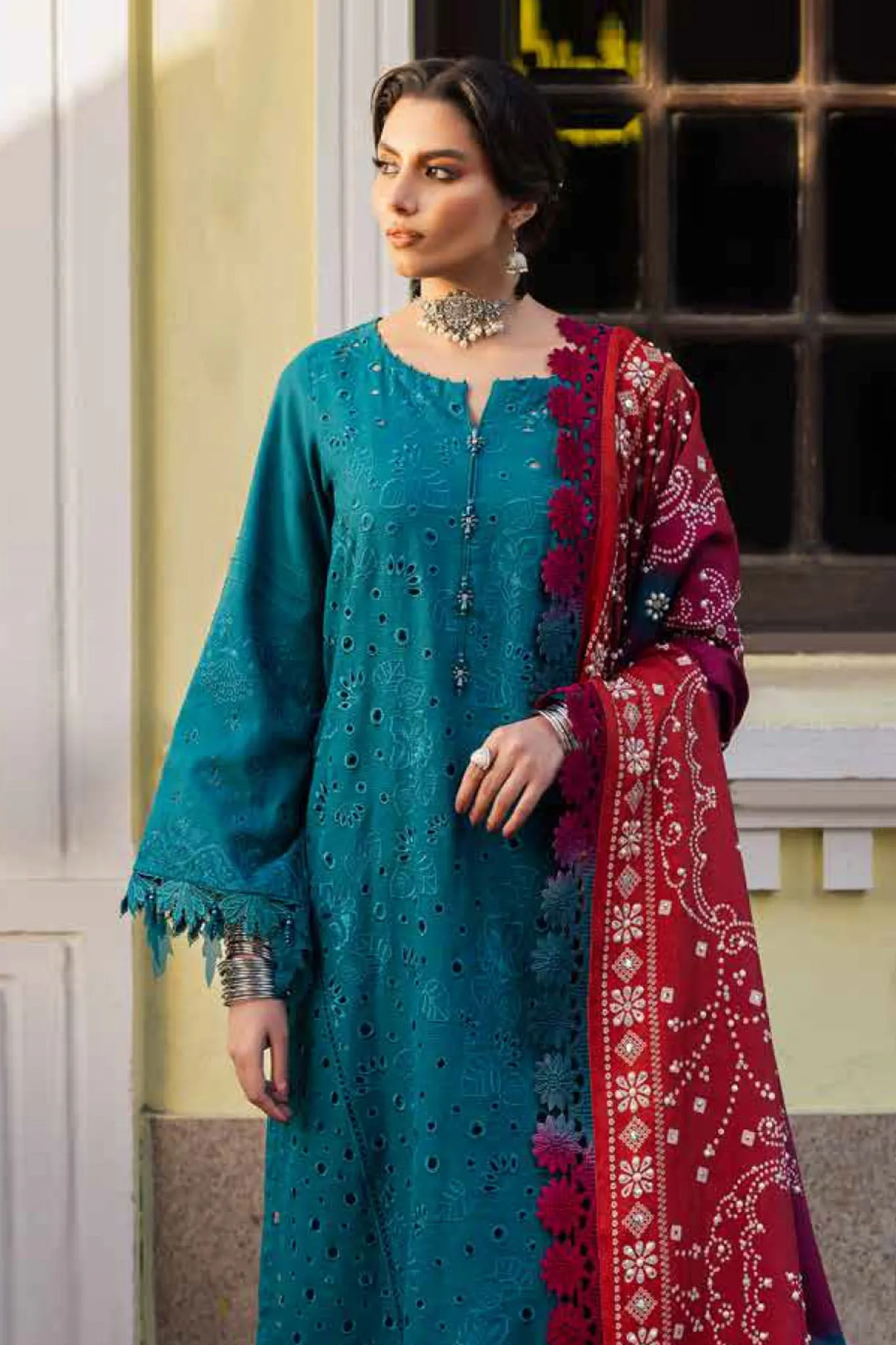 Nureh Bazaar Khaddar with Shawl Fall/Winter Collection – NE-112