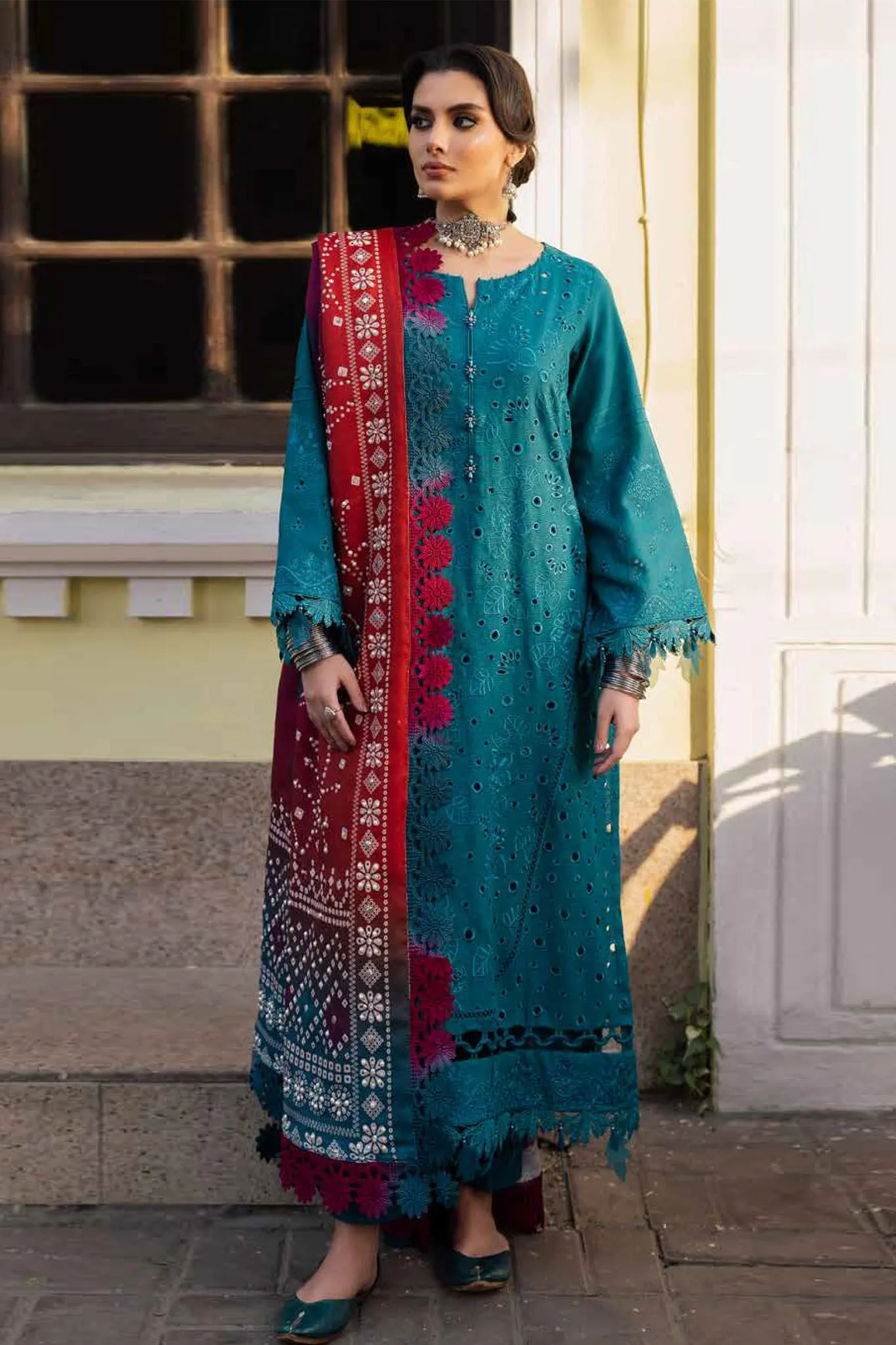 Nureh Bazaar Khaddar with Shawl Fall/Winter Collection – NE-112