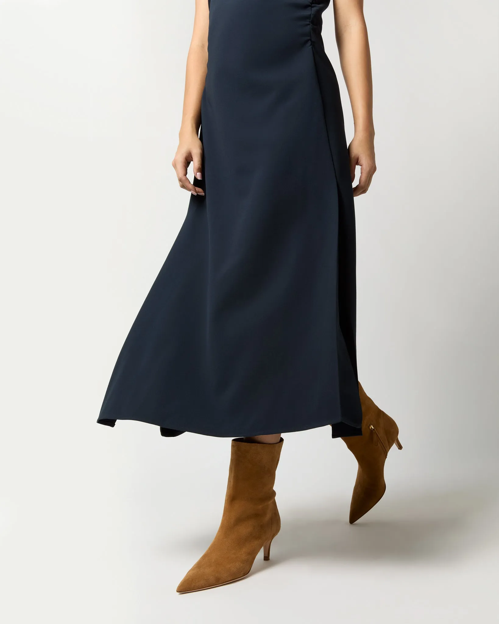 Olivia Dress in Ink Stretch Cady