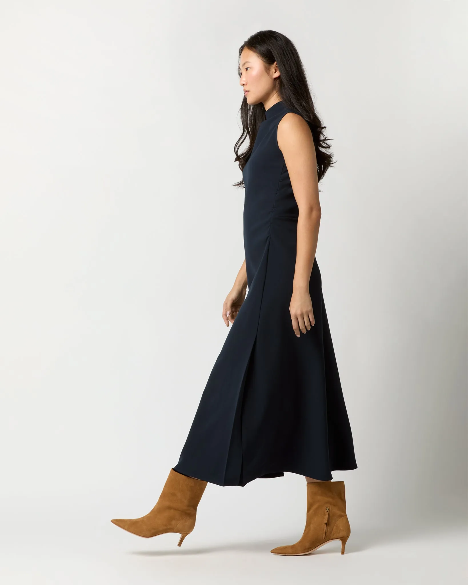 Olivia Dress in Ink Stretch Cady