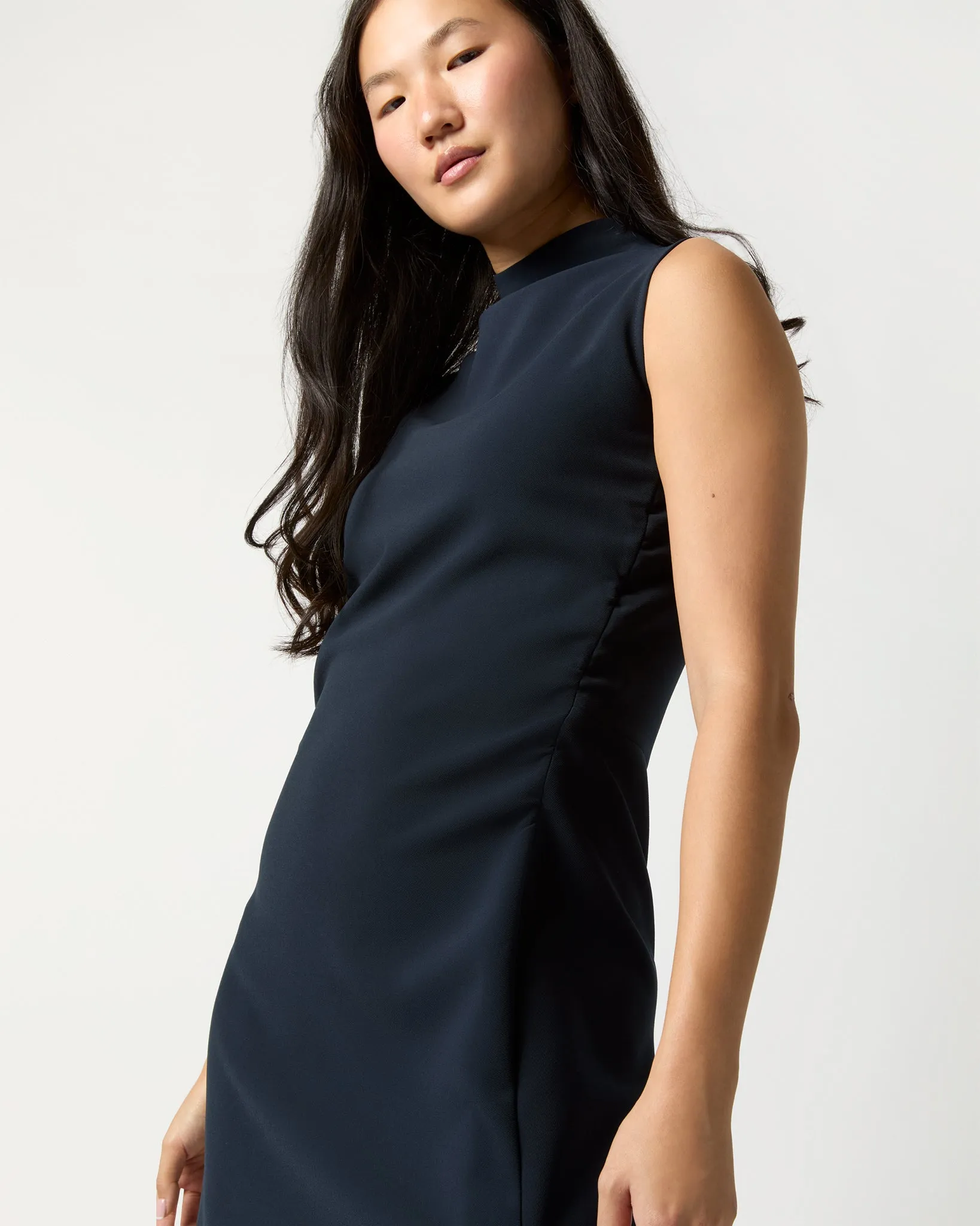 Olivia Dress in Ink Stretch Cady