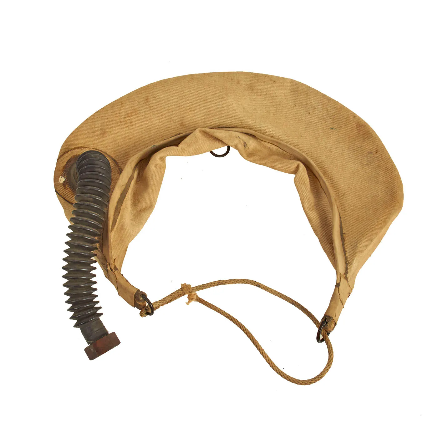 Original U.S. WWII IS Navy DESCO Jack Browne Full Face First Model Diving Mask With Breather Bag