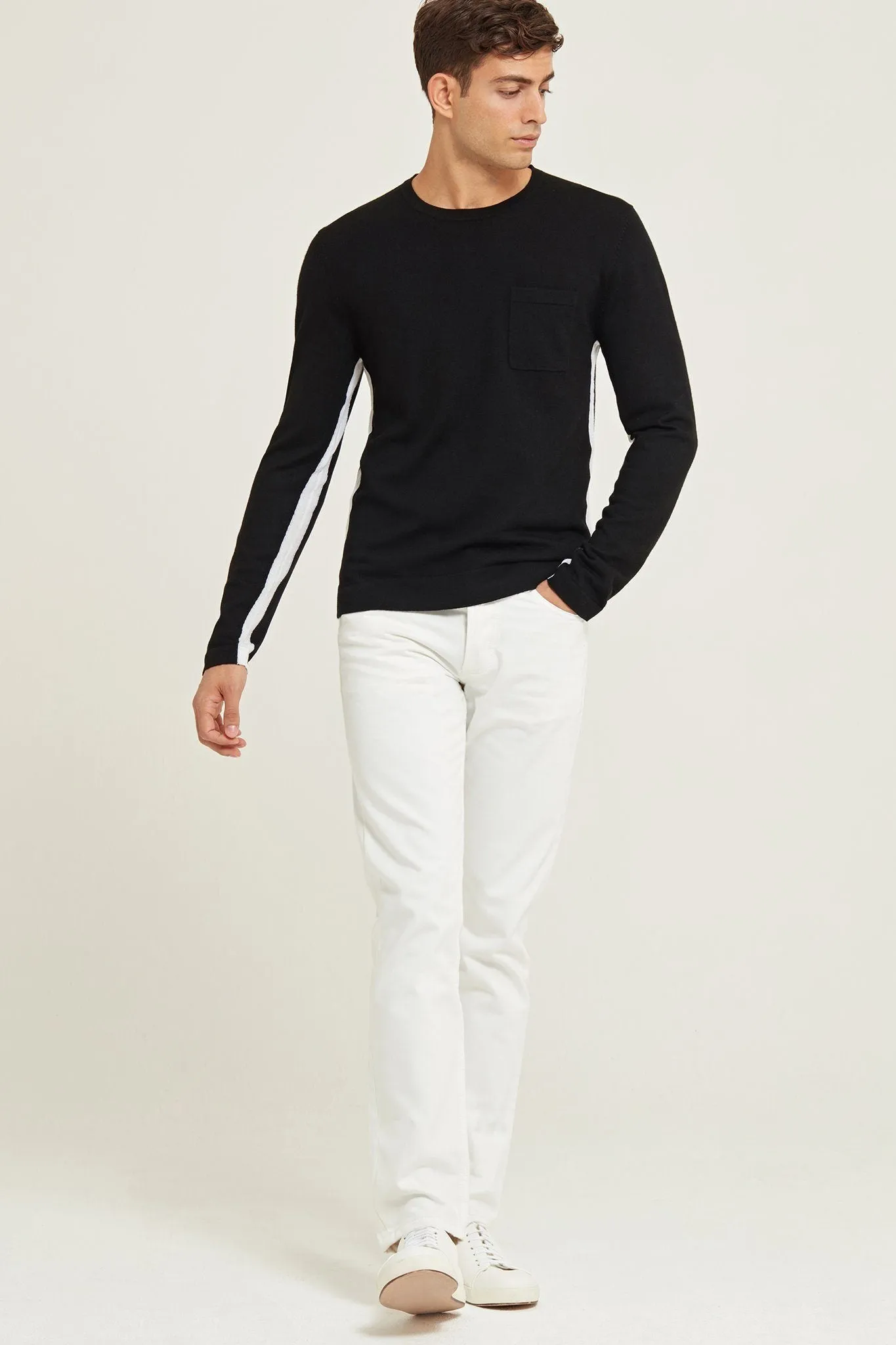 Panelled Merino Wool Sweater