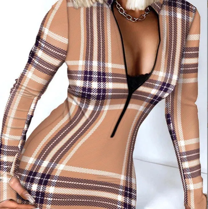 Priya Printed Bodycon Mini Dress