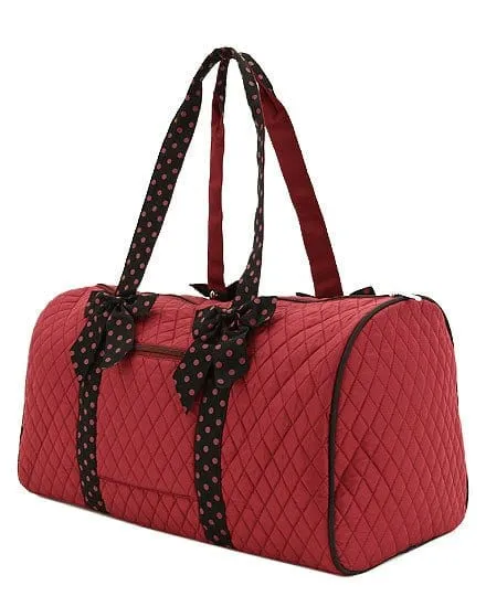 QSD2701 Quilted Solid Large Duffel Bag