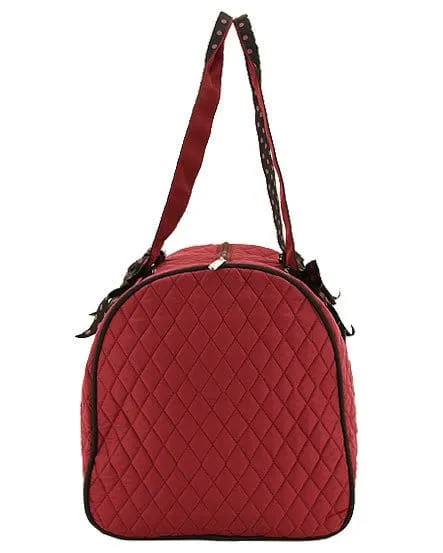 QSD2701 Quilted Solid Large Duffel Bag