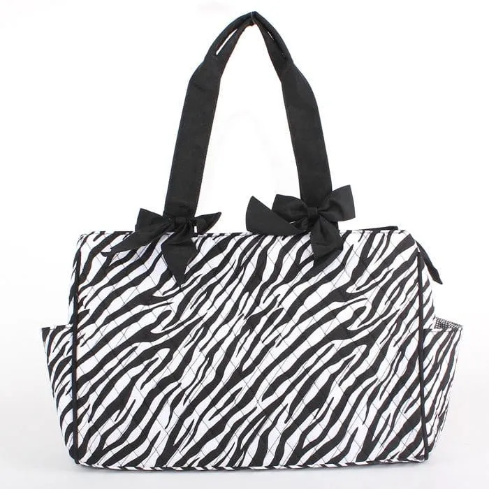 QZB2703 Quilted Zebra Diaper Bag