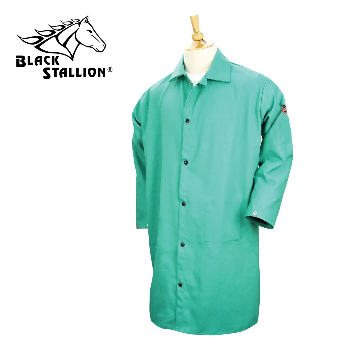 Revco F9-50C 50", 9 oz. Green FR Cotton Shop Coat (1 Coat)