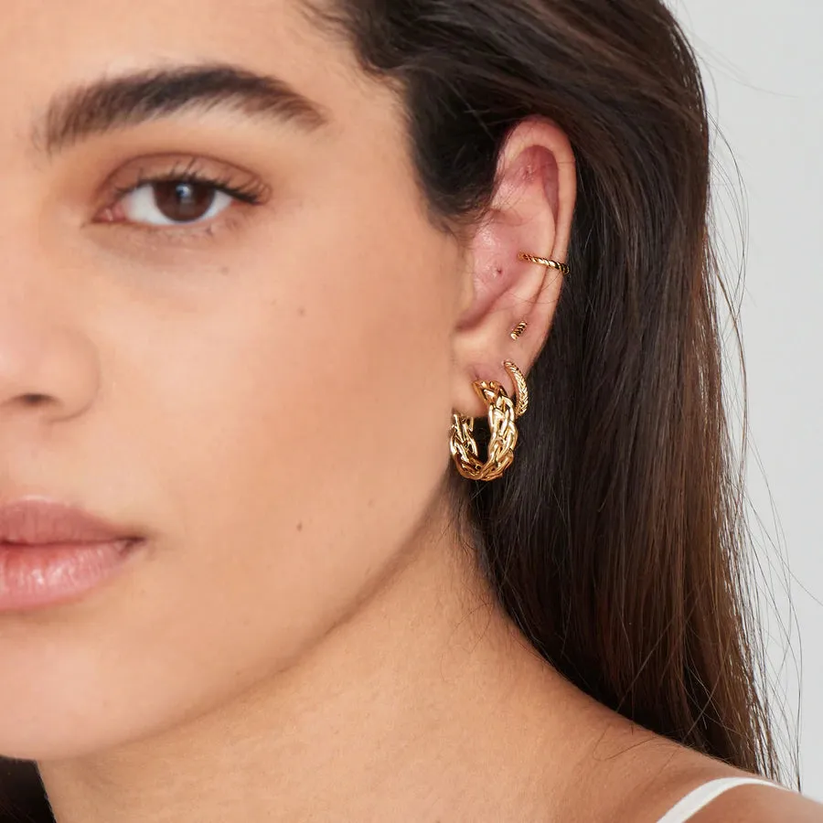 Rope Chunky Hoop Earrings