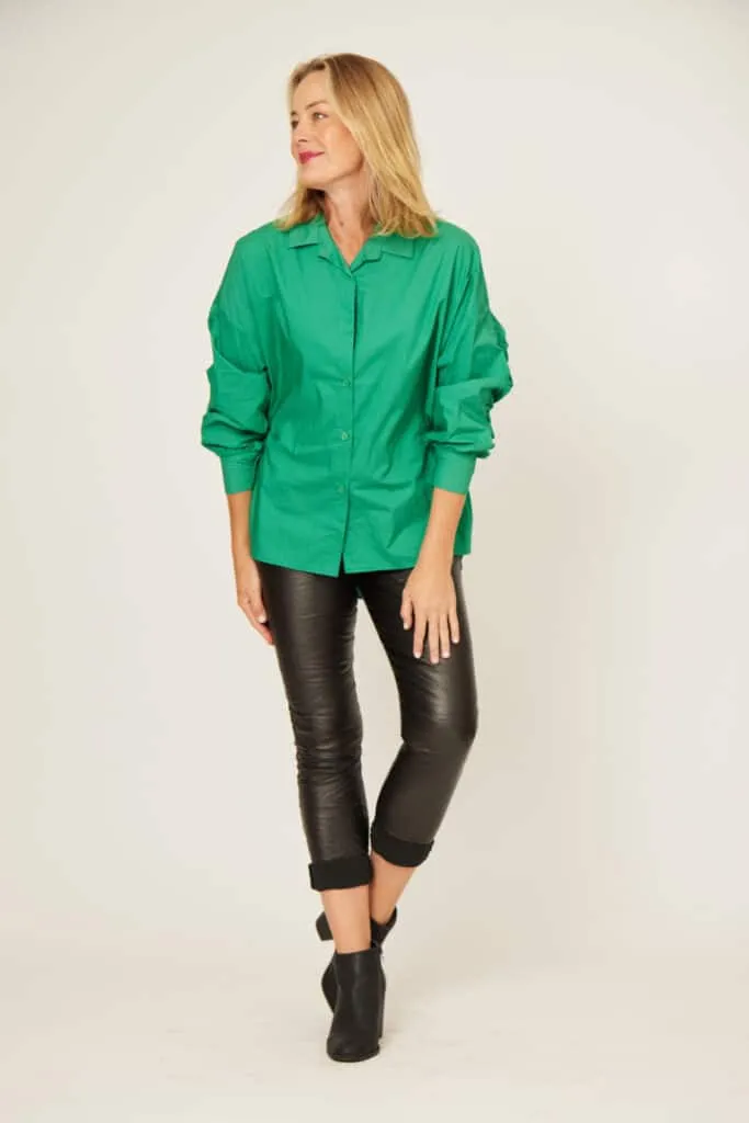 Ruched Sleeve Shirt