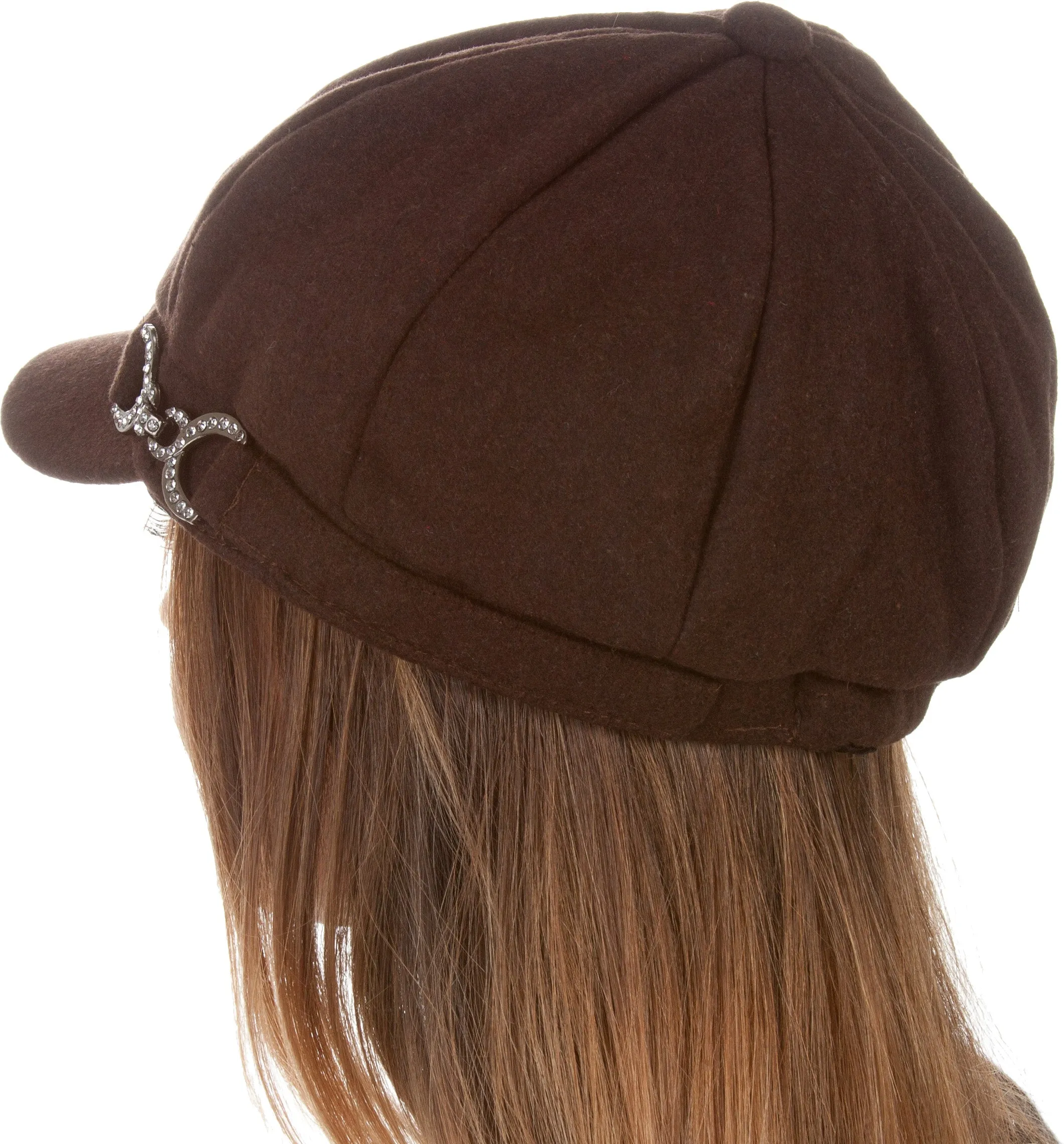 Sakkas Jessica Unisex Wool Newsboy Cabbie Hat