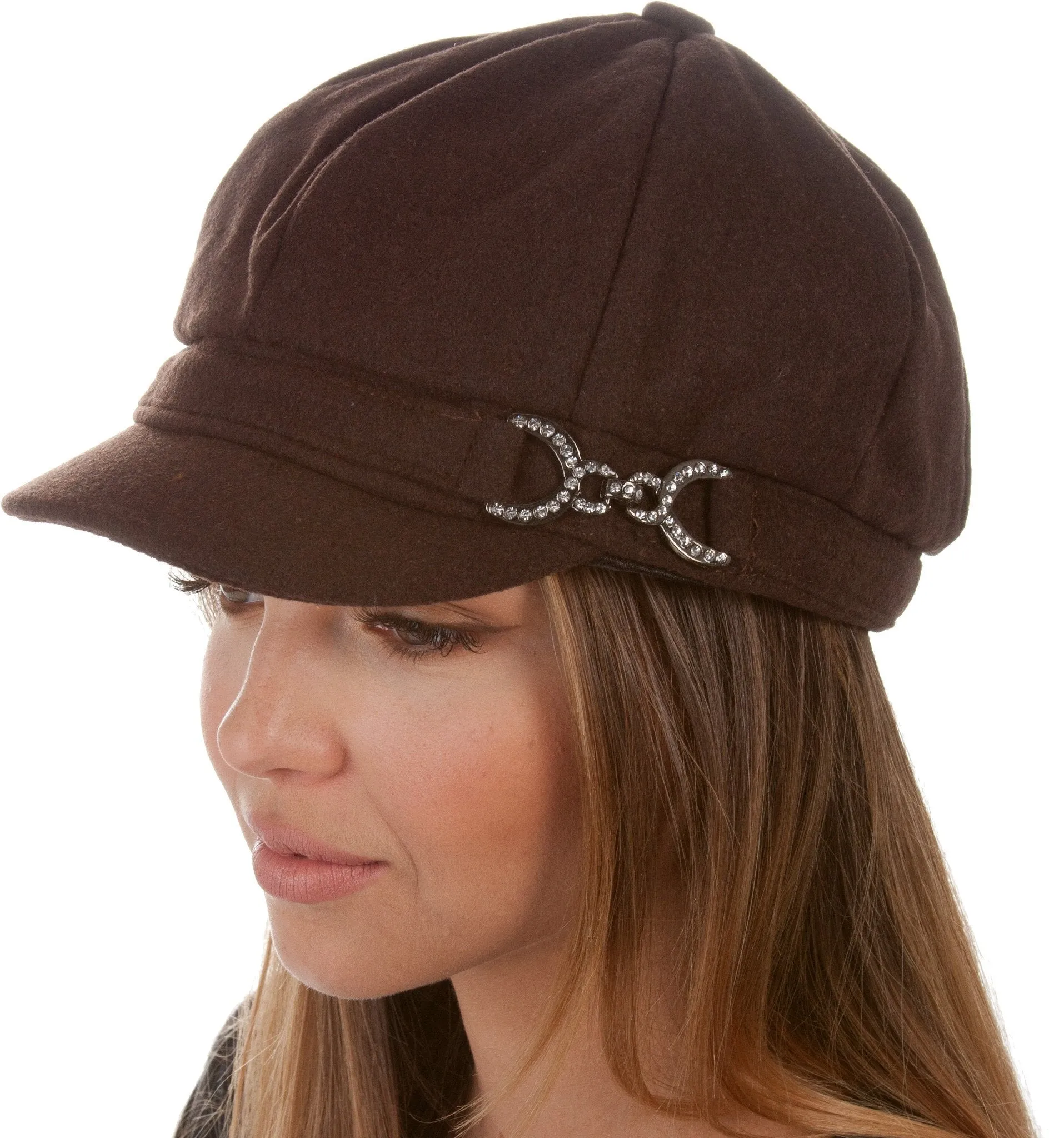 Sakkas Jessica Unisex Wool Newsboy Cabbie Hat