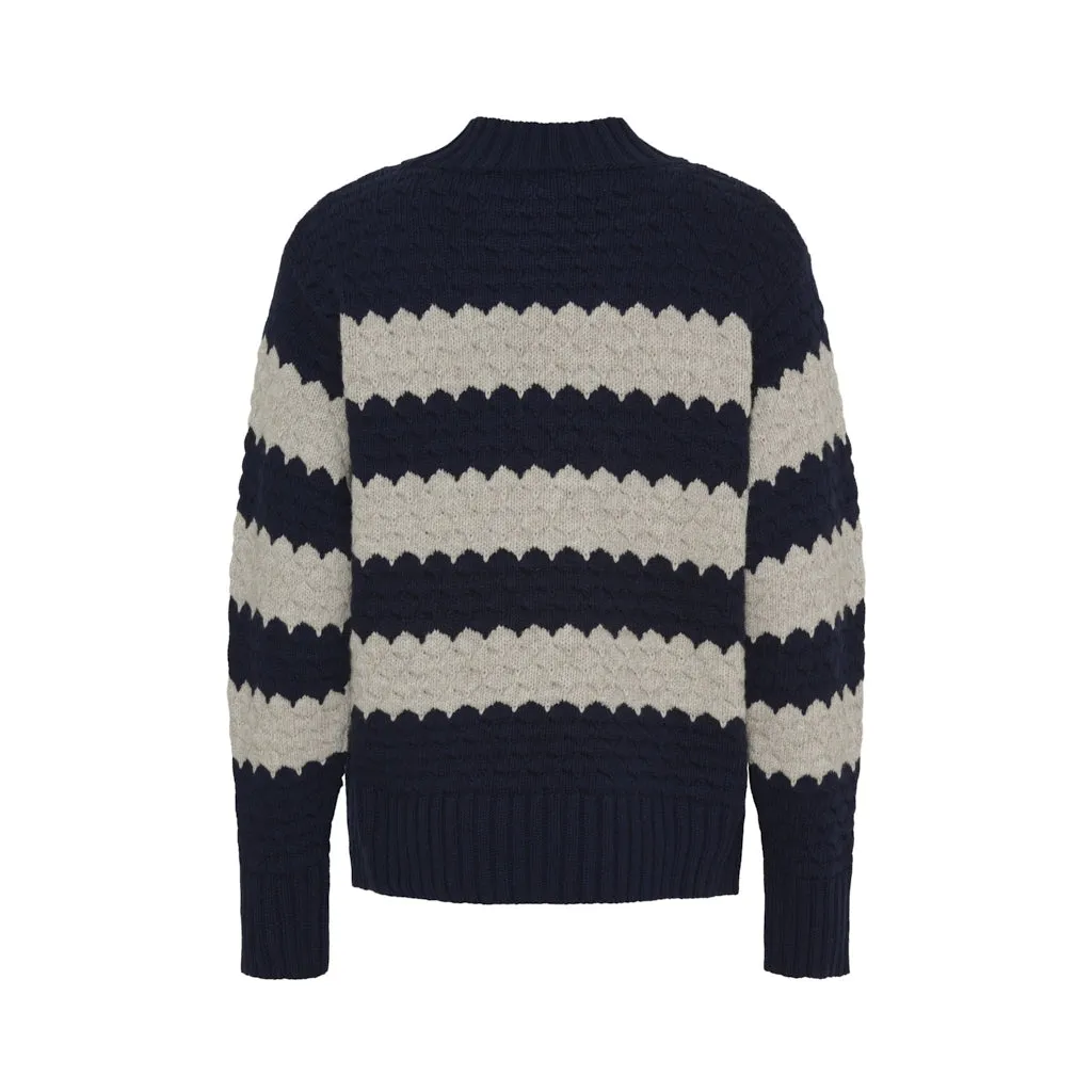 Sara Bubble Knit - SR Navy