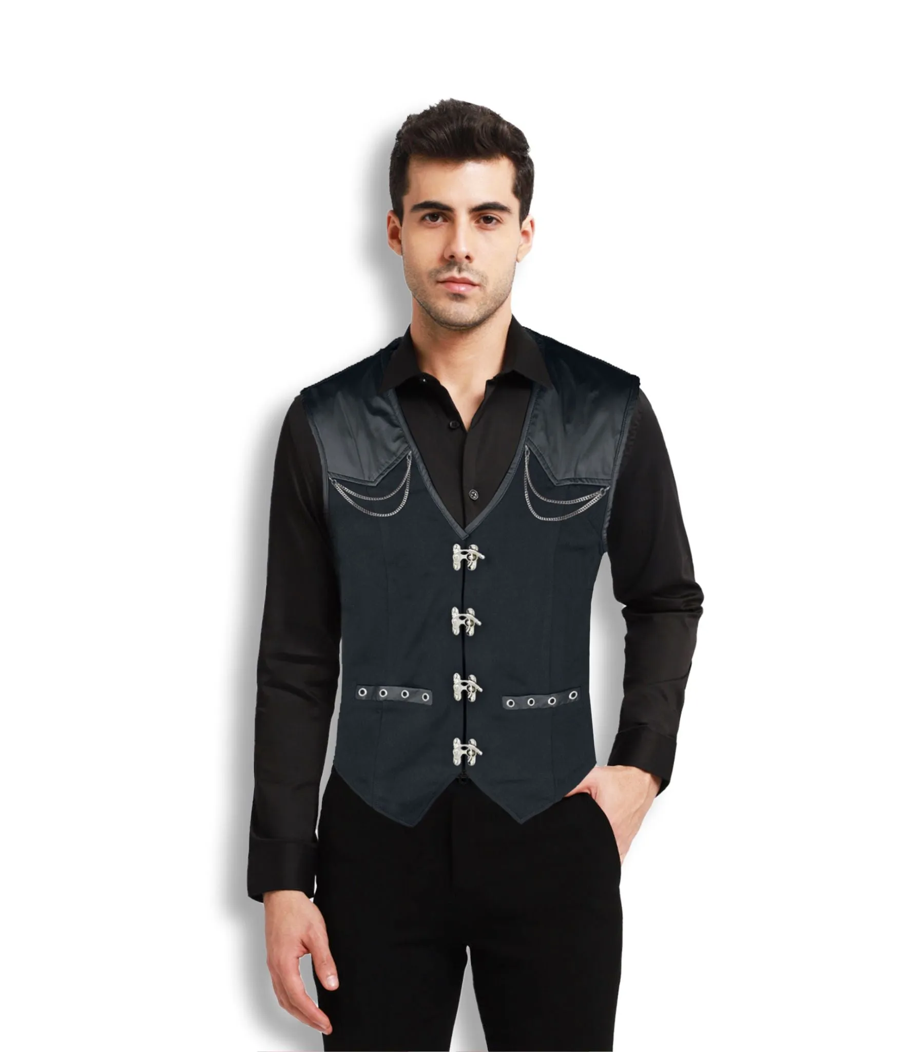 Shadow C-lock Men's Black wholesale Waistcoat